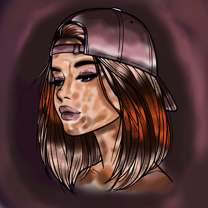 realistic  girl with a backwards hat