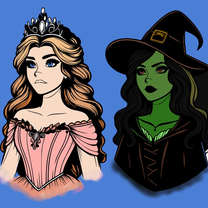 princess and witch realistic