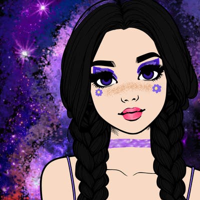 realistic girl with braids