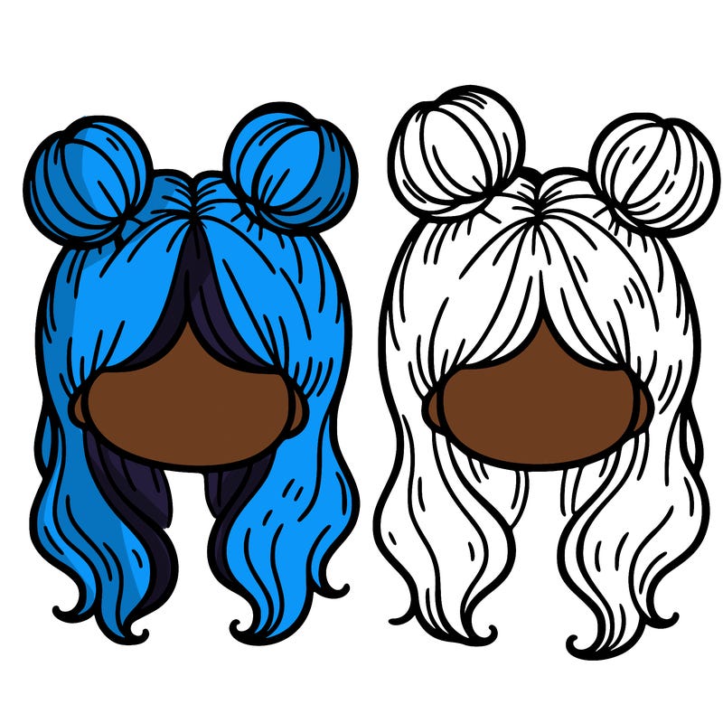 two buns in hair