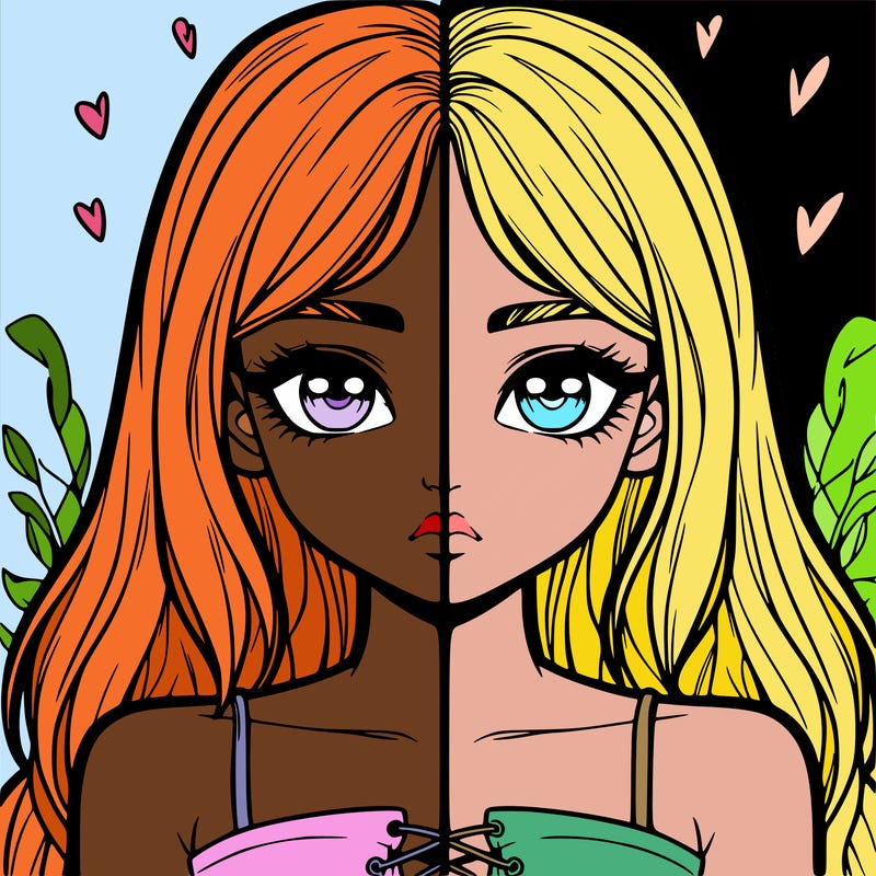 realistic girl split