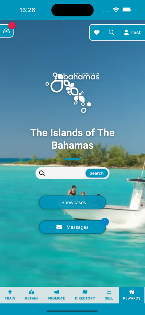 The Islands of The Bahamas travel specialist app dashboard for travel advisors.