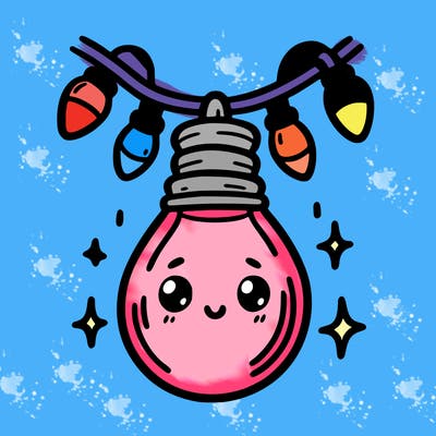 small bulb of a garland