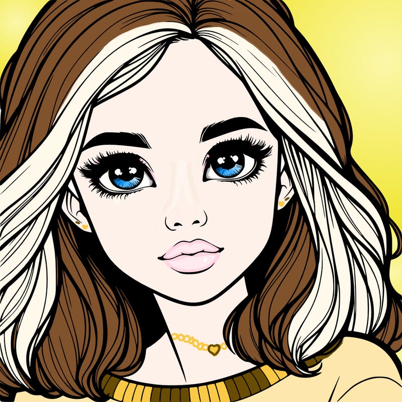 realistic girl whith cute eyes