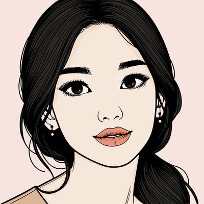 beautiful realistic asian woman