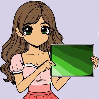 realistic pretty girl holding blank sign