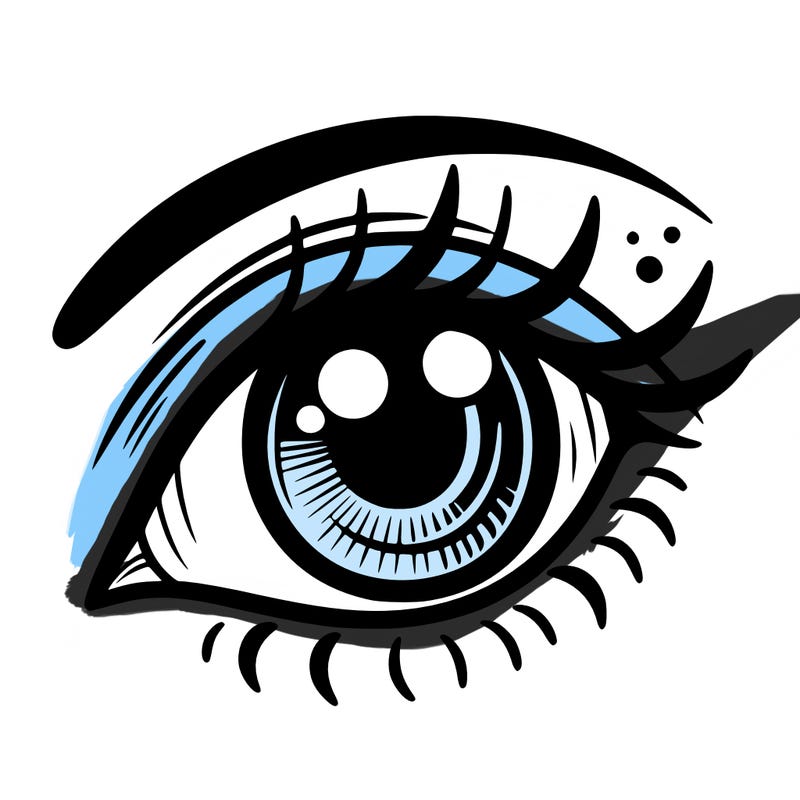 image of an eye with an eyelid