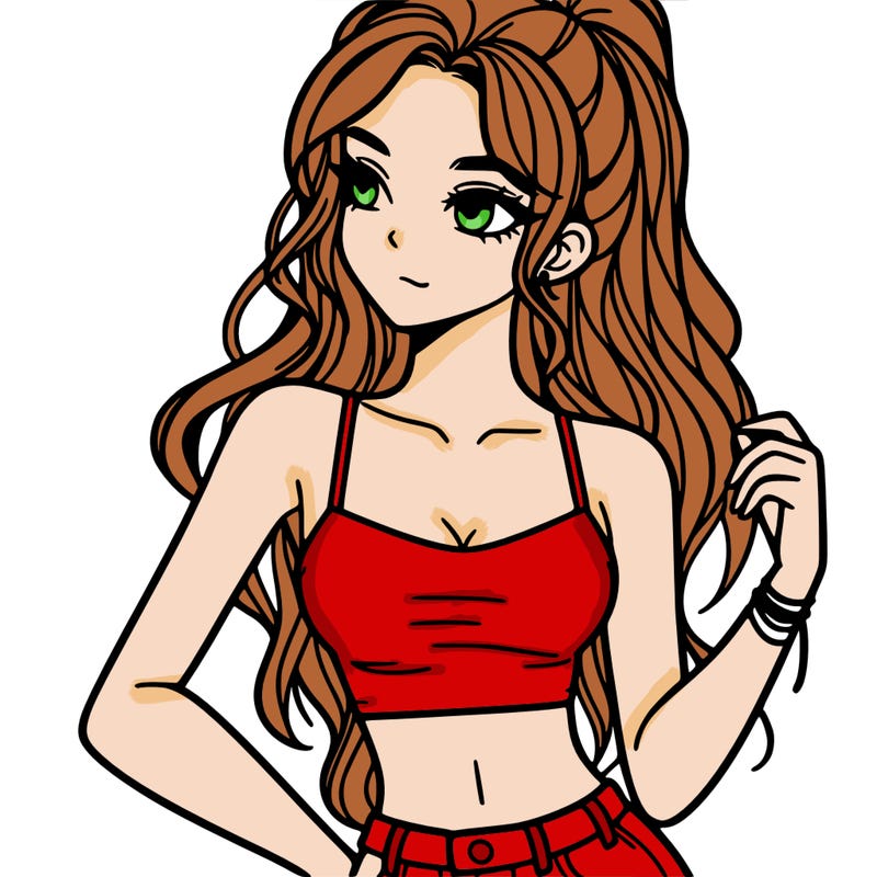 girl in crop top