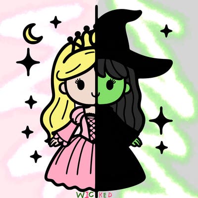 split princess and witch