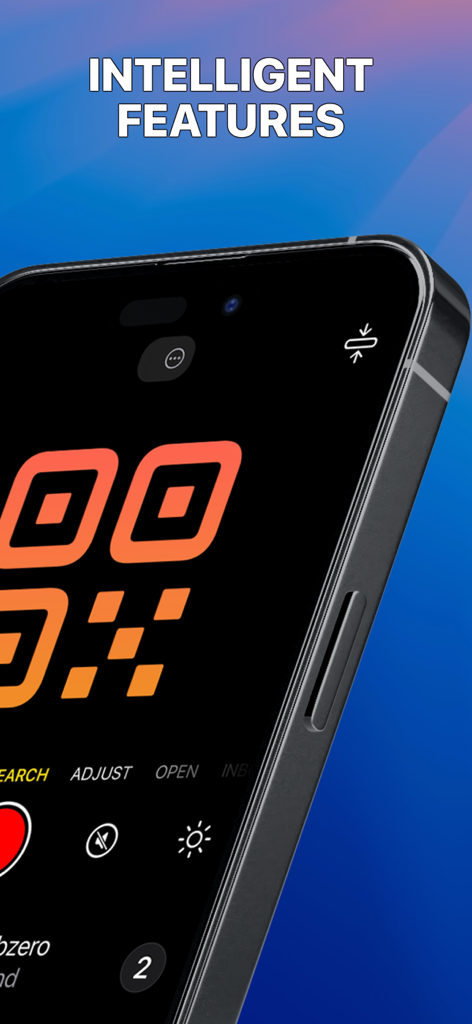Smartphone screen showing the intelligent barcode scanning interface of the Inventory for Business app.