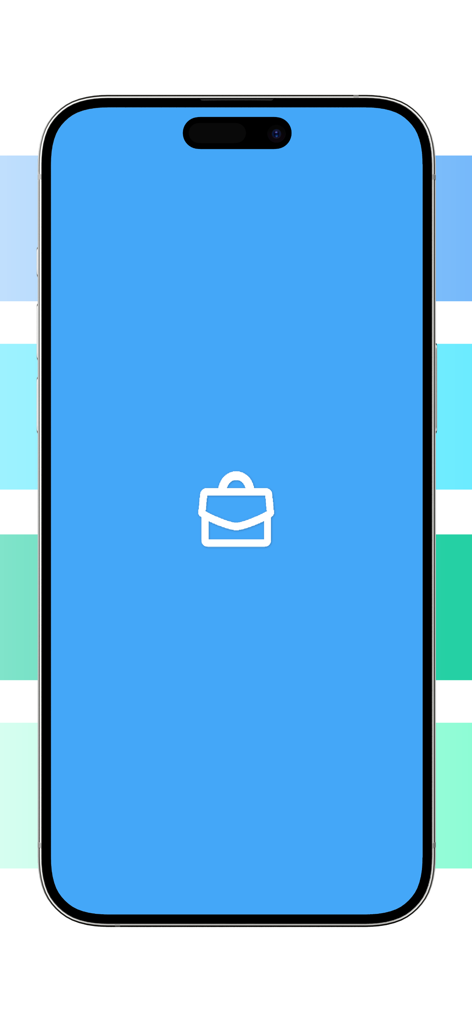 Case Status - The Case Status app splash screen displaying a white briefcase icon on a solid blue background.