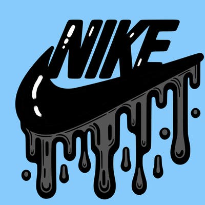 dripping nike logo