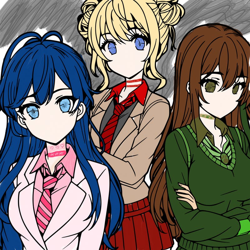 anime girls teenagers