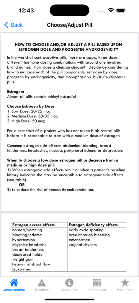 Conseils cliniques pour choisir et ajuster les doses de pilules contraceptives en fonction des niveaux d'œstrogènes et des effets secondaires.