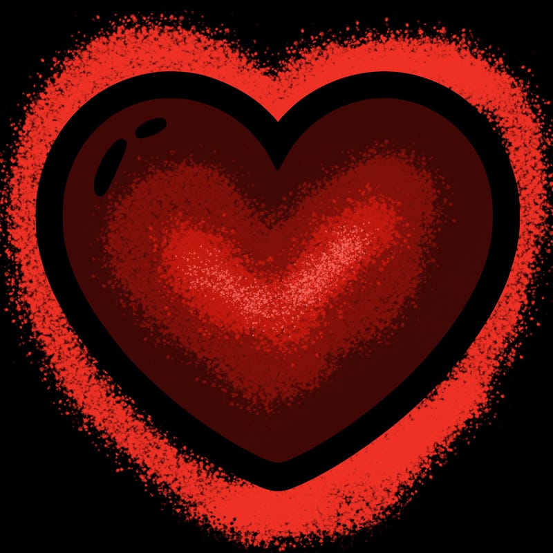 a blank heart