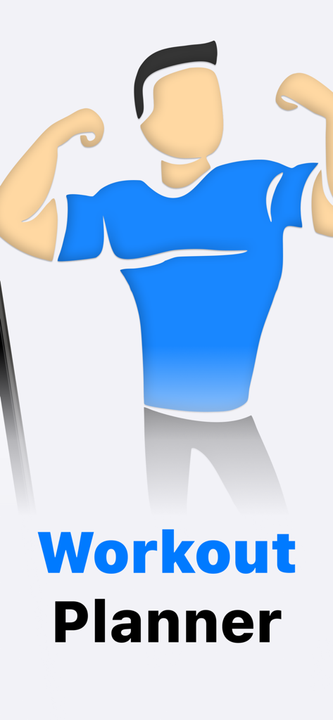 Calisthenics Coachy - Un avatar masculin musclé fléchissant ses muscles avec le texte Planificateur d'entraînement.