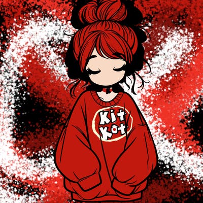 girl with baggy sweatshirt and messy bun