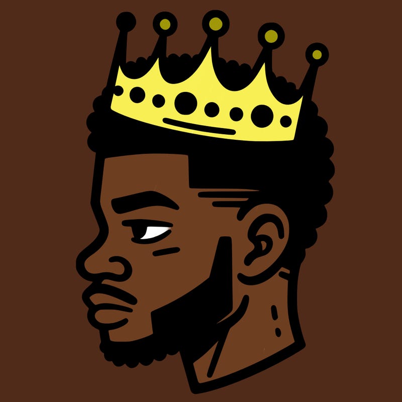 black man with a crown