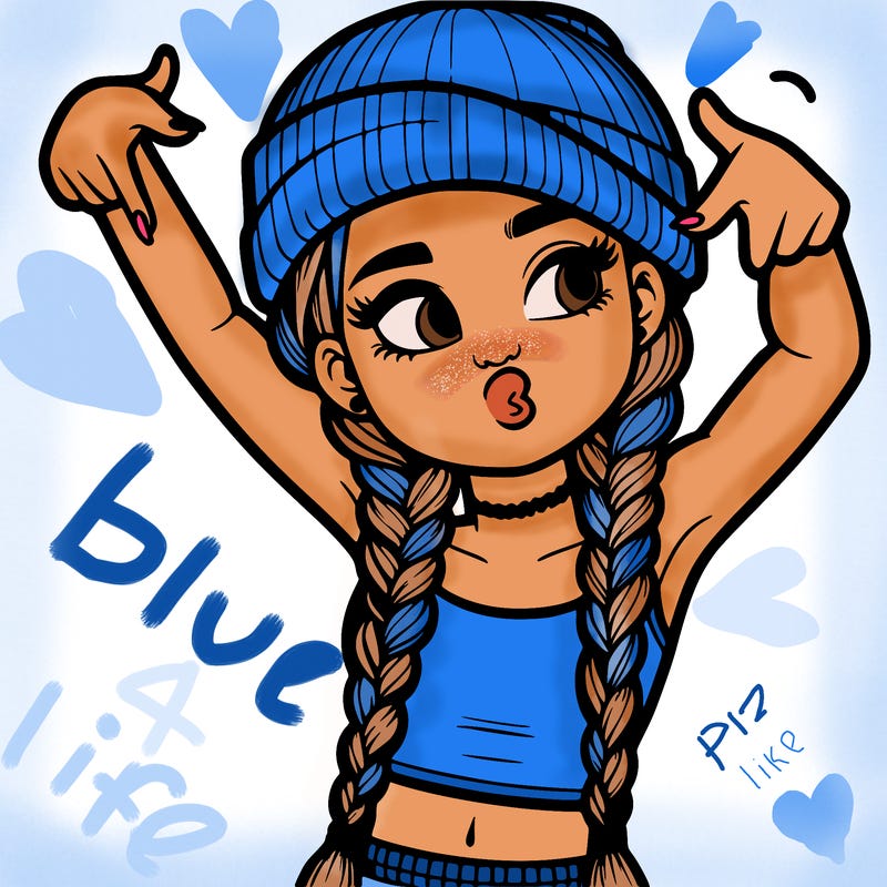 realistic teenage girl with braids and a beanie and crop top doing 🫶🏼