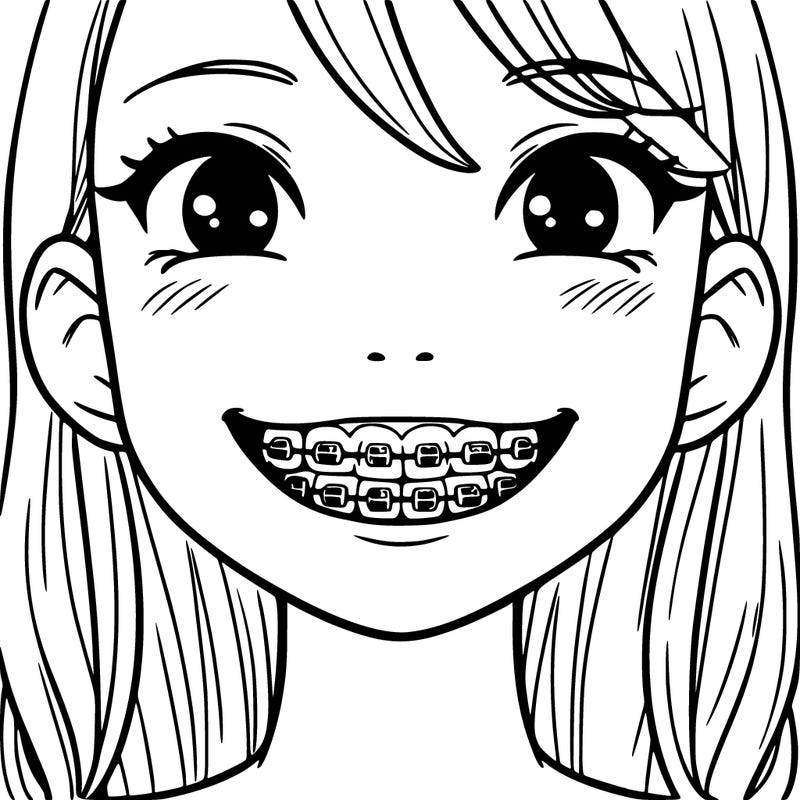 braces on a girl