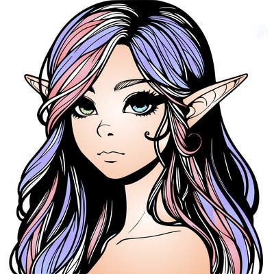 elf girl realistic dark fantasy