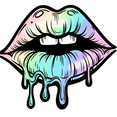 lips that look realistic and drip