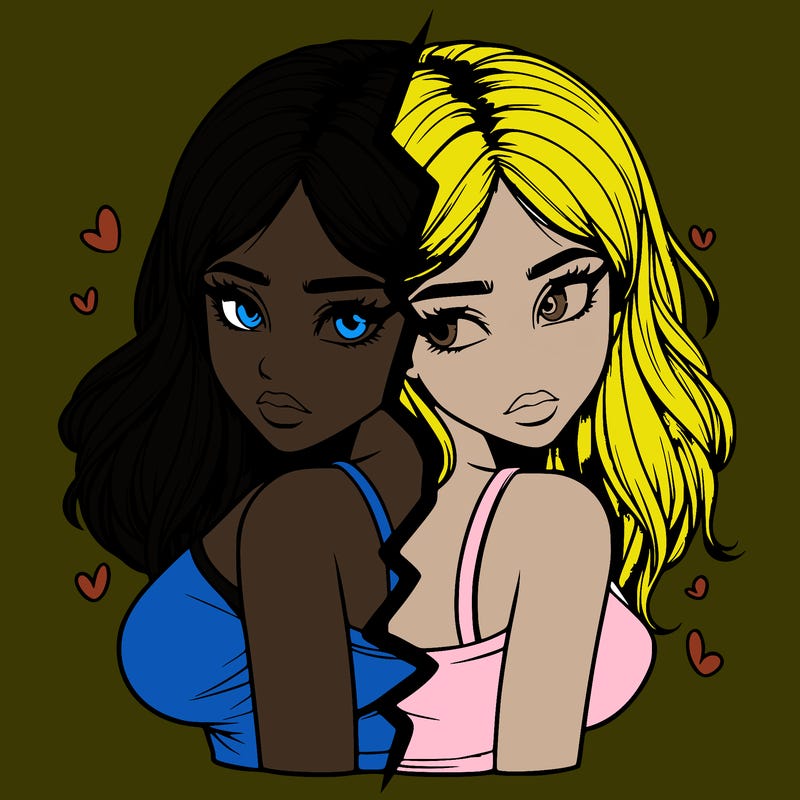 realistic girl split