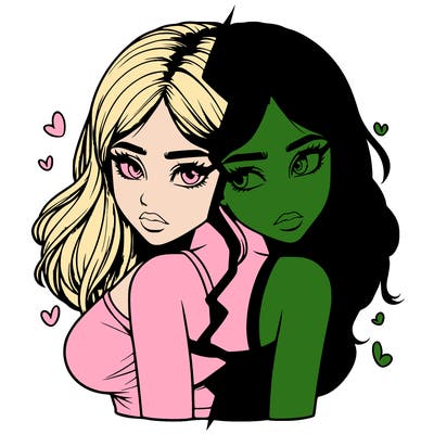 realistic girl split