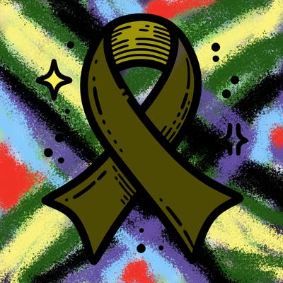 ribbon symbol of national breast cancer awareness month