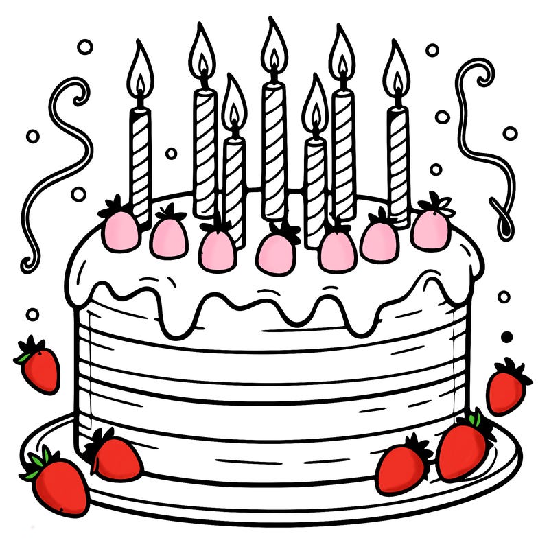 birthday cake with candles