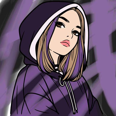 a realistic girl in a hoodie