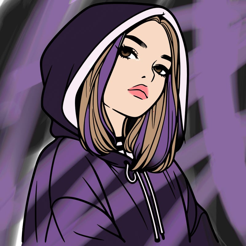 a realistic girl in a hoodie