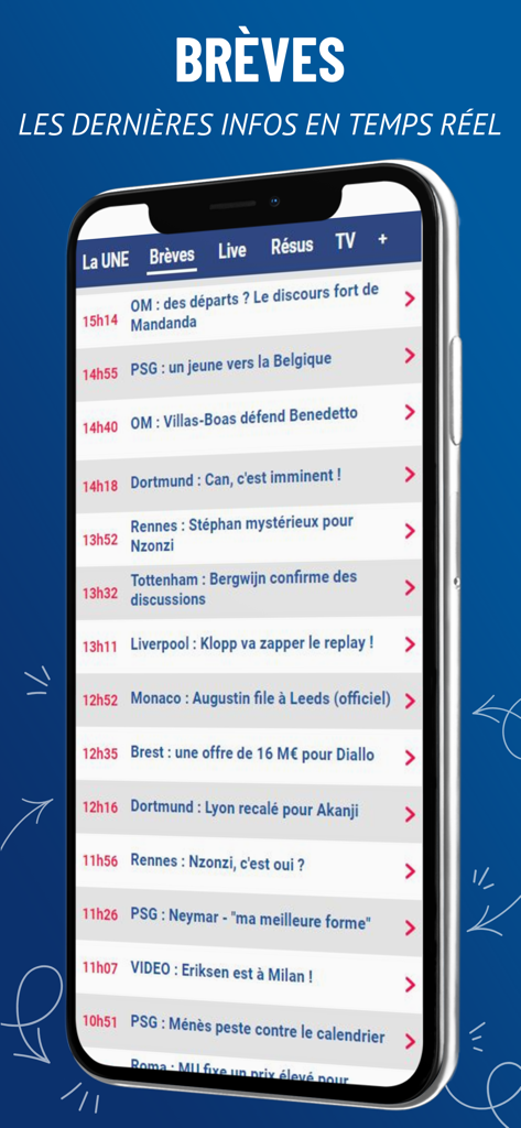 Mercato foot par Maxifoot - Real-time football transfer news feed on the Mercato foot app