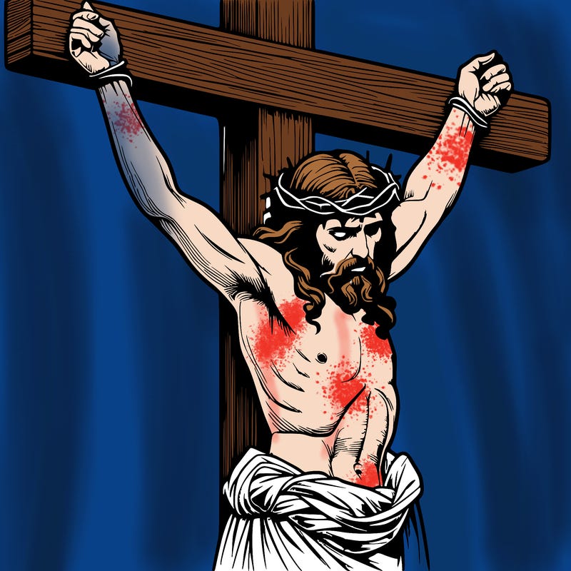jesus realistic on the cross