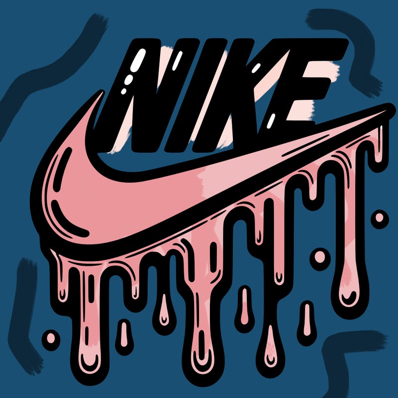 dripping nike logo
