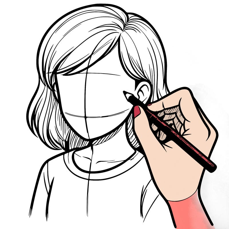 drawing a realistic person