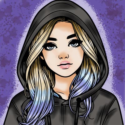 realistic girl with a hoodie