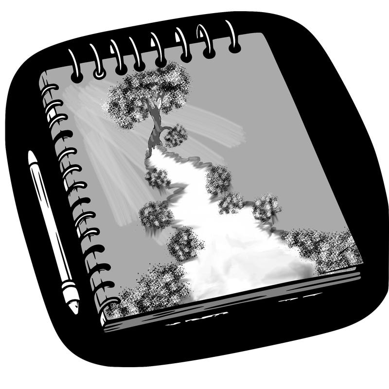 a blank sketch pad
