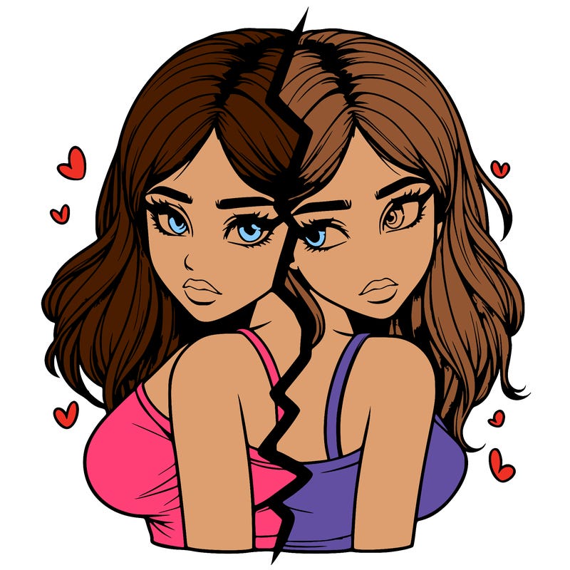 realistic girl split