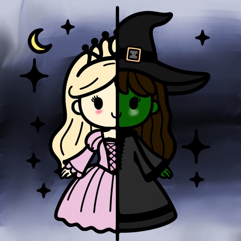 split princess and witch