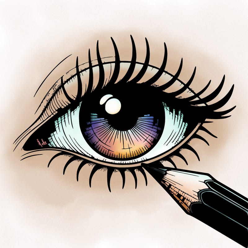 eye drawing pencil