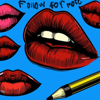 realistic  lips