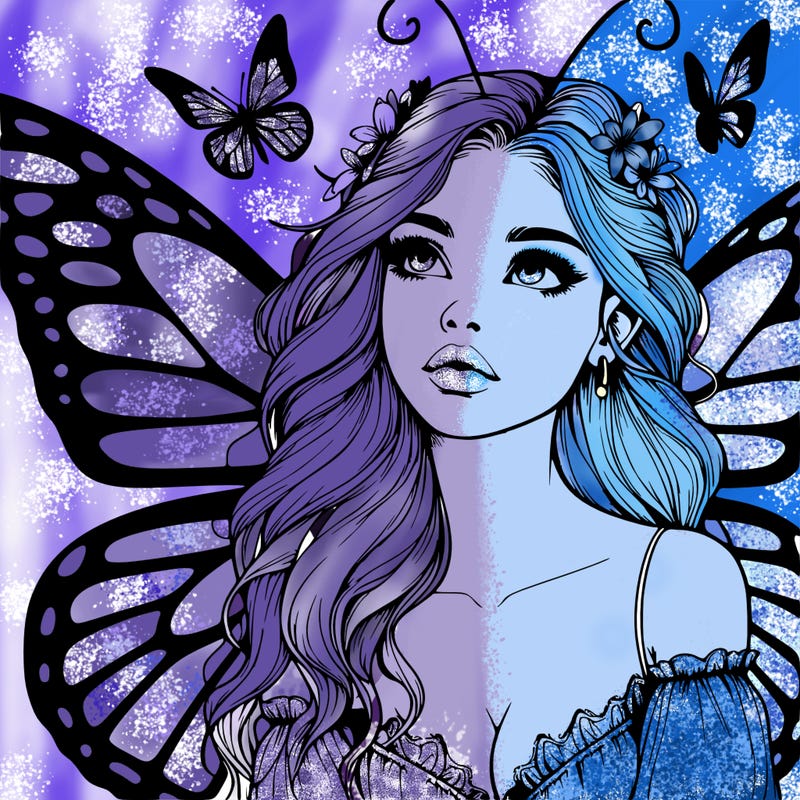 butterfly fairy realistic girl
