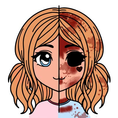 split girl just the face