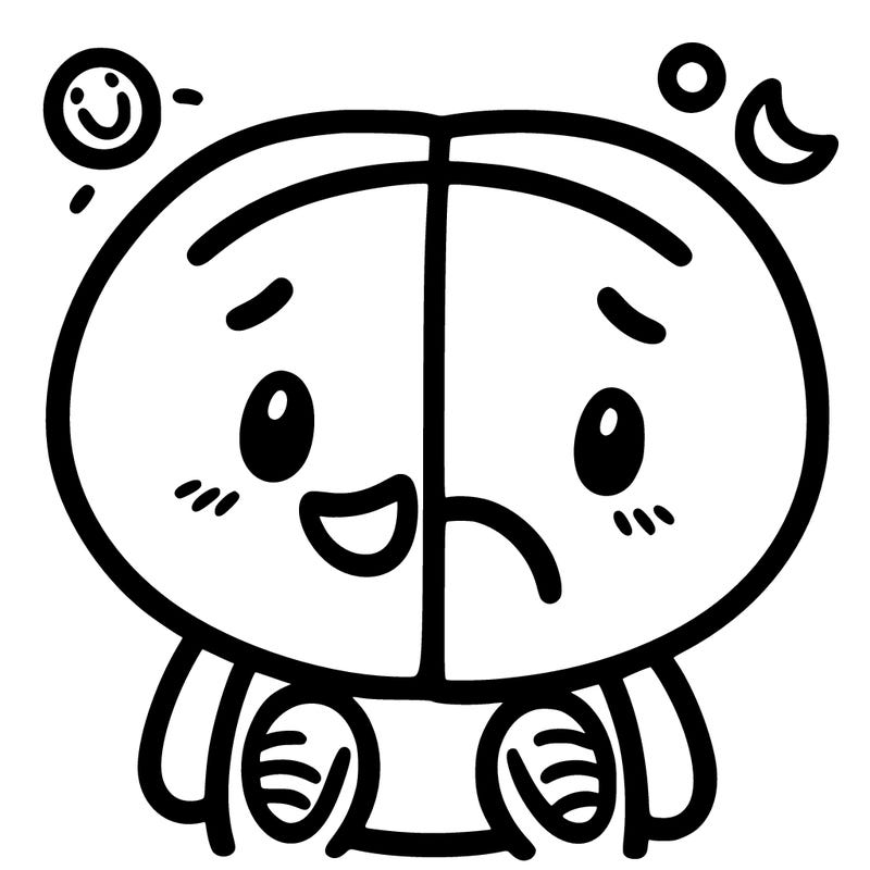 one side happy one side sad