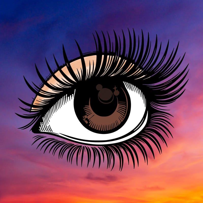 realistic eye long eylashes