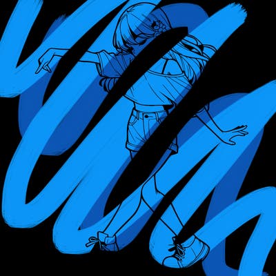 realistic girl danceing