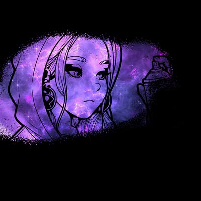 a realistic girl, spray painting