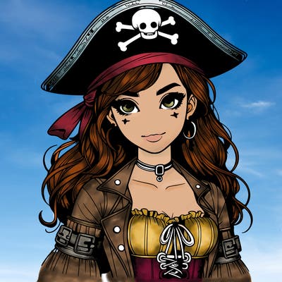 realistic pirate girl