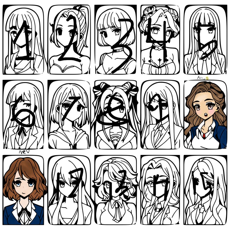 girls that look diffrent anime